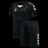 Hot Core XK Sæt Sort/Sort - Kinder Sportbekleidung Kinder T-shirts | Shorts