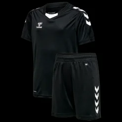 Hot Core XK Sæt Sort/Sort - Kinder Sportbekleidung Kinder T-shirts | Shorts