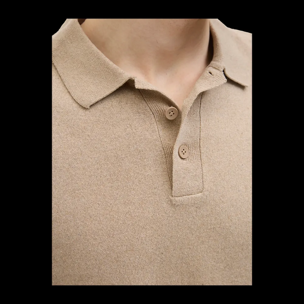 Hot Callum Knit Polo - Herren Polo T-Shirt Herren T-shirts | Vatertag